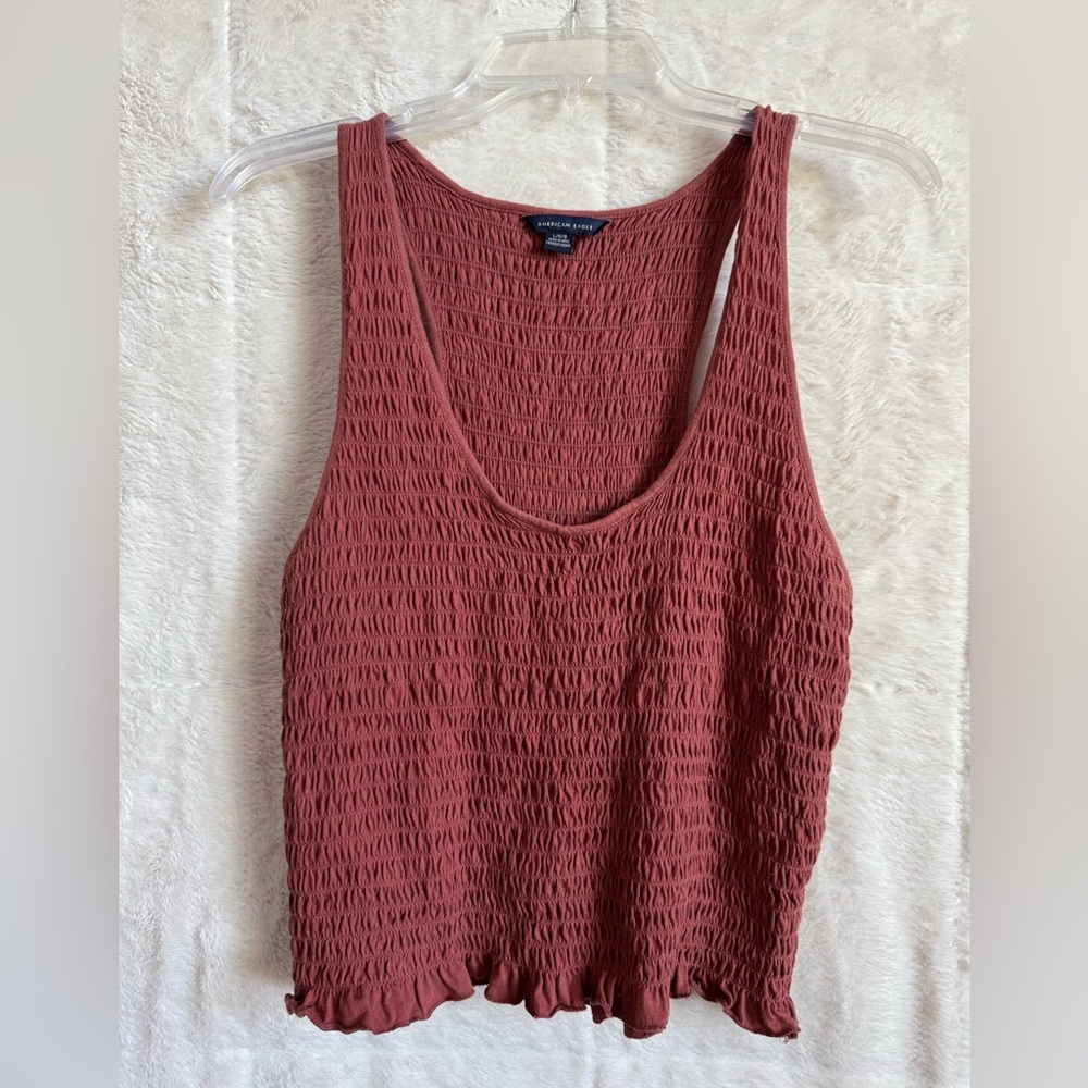 American Eagle Outfitters Textured Brick Tank Top